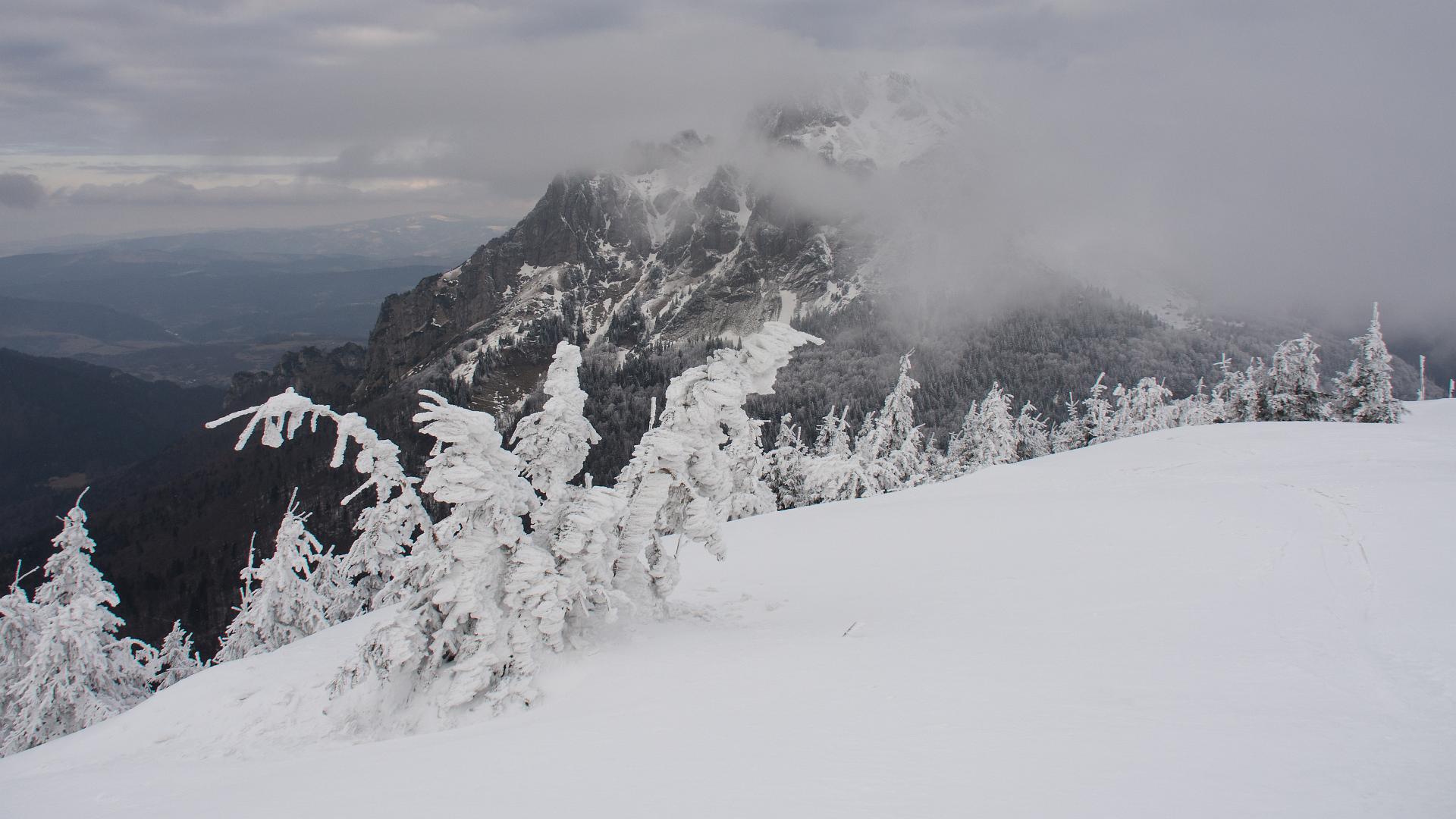  Wielki Rozsutec widziany z podejścia na Stoh
